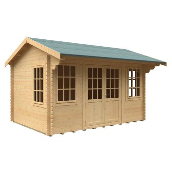 14x10 The Dalton 44mm Cabin - L415 x W295 x H282.9 cm - Solid Wood/Softwood/Pine - Natural