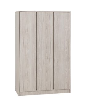 Malvern 3 Door Wardrobe - L50.5 x W115 x H180 cm - Urban Snow