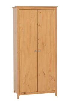 Oslo 2 Door Wardrobe - L54 x W82 x H177 cm - Antique Pine