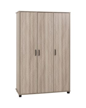Oliver 3 Door Wardrobe - L52 x W120 x H190 cm - Light Oak Effect