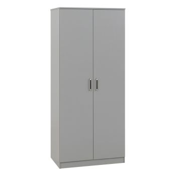 Dakota 2 Door Wardrobe - L48 x W75 x H175 cm - Light Grey