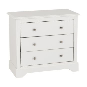 Stratford 3 Drawer Chest - L40 x W80 x H71 cm - White