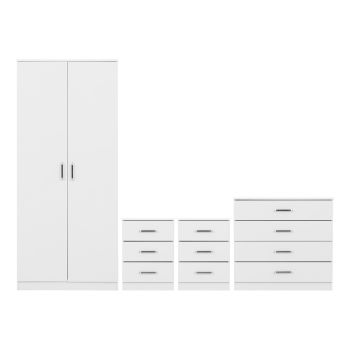 Dakota 2 Door Wardrobe Bedroom Set - White