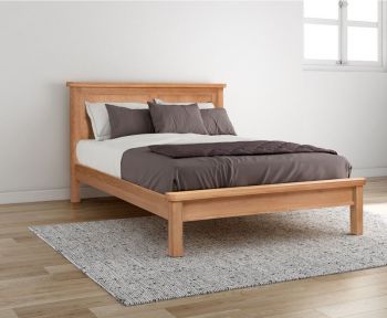 Bologna Oak 4 ft 6in Panel Bed
