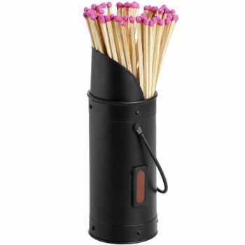 Black Matchstick Holder with 60 Matches
