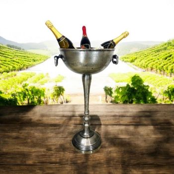 Floor Standing Champagne Bucket - L38 x W38 x H75 cm