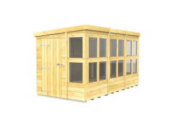 12 x 6 Feet Pent Potting Shed - Wood - L178 x W358 x H201 cm