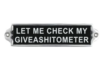 "Let Me Check" Wall Plaque - Aluminium - L1 x W20 x H6 cm