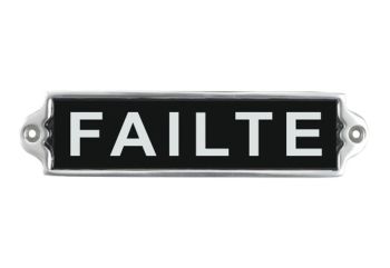 "Failte" Wall Plaque - Aluminium - L1 x W20 x H6 cm