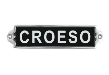 Croeso Wall Plaque - Aluminium - L1 x W20 x H6 cm