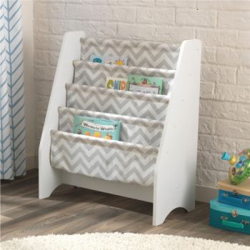 White Sling Bookshelf - Gray - Children's Furniture