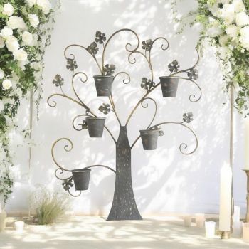 Tree Decoration Wall Planter - Metal - L13 x W96 x H120 cm