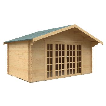 10x16 Balmoral 44mm Cabin - L295 x W475 x H292.6 cm - Solid Wood/Softwood/Pine - Natural