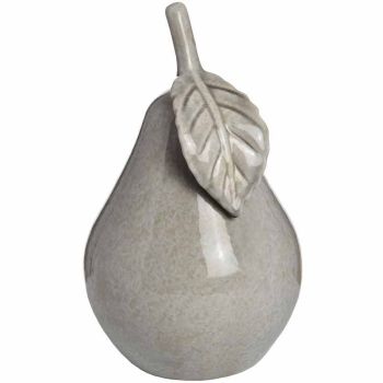 Antique Large Pear - Ceramic/Plastic - L28 x W17 x H17 cm - Grey