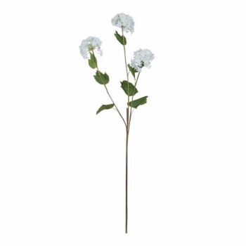 Viburnum Opulus Artificial Flower - Fabric/Plastic - L7 x W18 x H75 cm - White