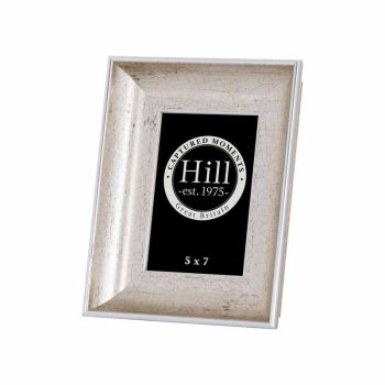 Antique Crackled Effect Photo Frame 5X7 - Glass/Resin - L4 x W21 x H26 cm - Silver