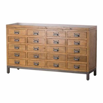 The Draftsman Collection 20 Drawer Merchant Chest - Wood - L45 x W160 x H90 cm - Brown