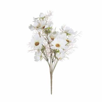 Cosmos Spray Artificial Flower - Plastic - L17 x W22 x H36 cm - Cream
