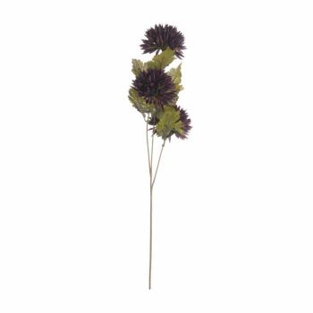 Chocolate Chrysanthemum Artificial Flower - Plastic - L12 x W20 x H45 cm - Brown