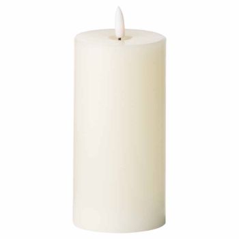 Luxe Collection Natural Glow 3 x 6 LED Candle - Plastic/Wax - L7 x W7 x H15 cm - Ivory