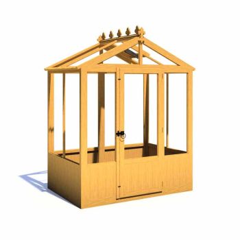 Holkham 6 x 4 Greenhouse - Timber - L119 x W179 x H237.3 cm