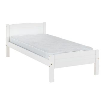 Amber 3 Feet Bed Frame - L198 x W96 x H74 cm - White