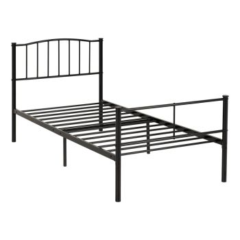 Newton 3 Feet Bed Frame - Metal - L202 x W96.5 x H94.5 cm - Black