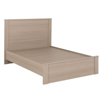 Paris 4 Feet 6 Inches Bed Frame - L201 x W146 x H120 cm - Smoked Ash Effect