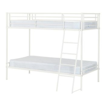 Brandon 3 Feet Bunk Bed - L128 x W197 x H160 cm - White