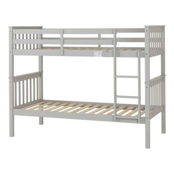 Erin 3 Feet Bunk Bed - L103 x W201.5 x H157 cm - Light Grey