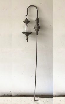 Decorative Garden Lantern - L10 x W20 x H150 cm - Distressed Finish