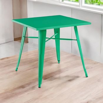 Garden Bar Table - Metal - L80 x W80 x H76 cm - Green