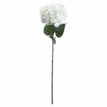 Single Hydrangea Artificial Flower - L10 x W18 x H70 cm - White