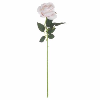 Cream Tea Rose Artificial Flower - L6 x W9 x H53 cm - Pink