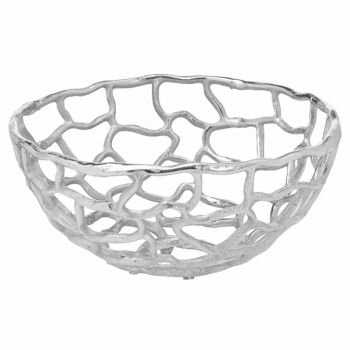 Ohlson Silver Perforated Coral Inspired Bowl Small
