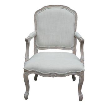 Linen Fabric Louis Dining Chair - L60 x W70 x H95 cm