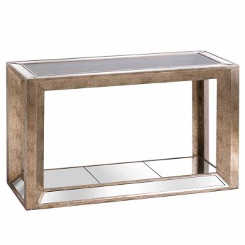 Augustus Mirrored Console Table with Shelf