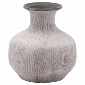 Bloomville Squat Vase - Ceramic - L24 x W24 x H26 cm - Stone