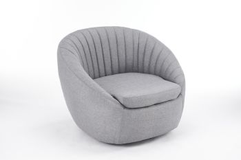 Armchair - Velvet - L77 x W77 x H77 cm - Grey