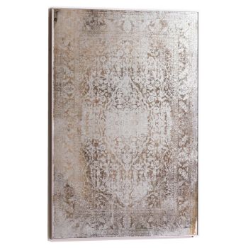 Antique Etched foxed Wall Art Mirror - Mirrored Glass - L3 x W62 x H92 cm - Antique Bronze