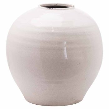 Garda Glazed Large Regola Vase - Ceramic - L37 x W37 x H38 cm - White