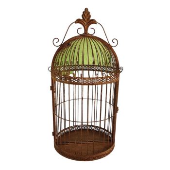 Garden Mirror Cage - Metal - L17 x W32 x H63 cm - Rusty
