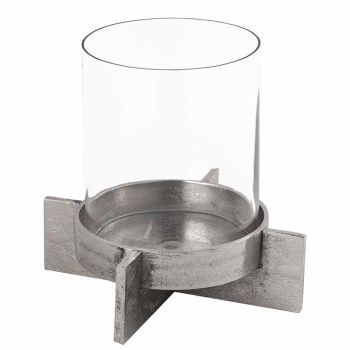 Farrah Collection Silver Large Candle Holder