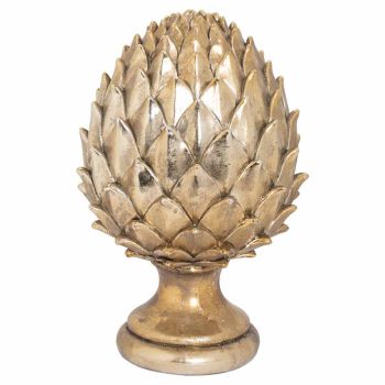 Large Pinecone Finial - Ceramic - L19 x W19 x H30 cm - Gold