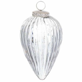 The Noel Collection Smoked Midnight Cone Embellished Bauble
