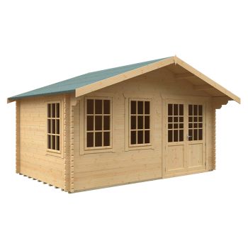 10x16 The Forde 44mm Cabin - L295 x W475 x H292.6 cm - Solid Wood/Softwood/Pine - Natural