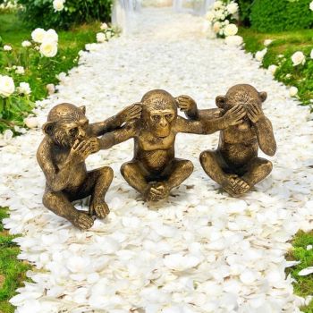 Decorative Monkey Ornament - L9 x W26 x H13 cm