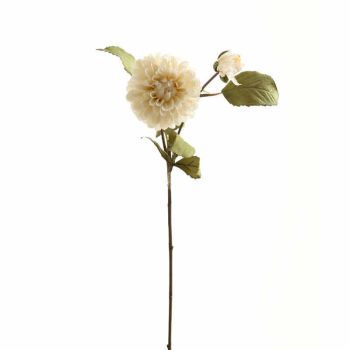Dahlia Stem Artificial Plant - Plastic - L28 x W28 x H62 cm - White