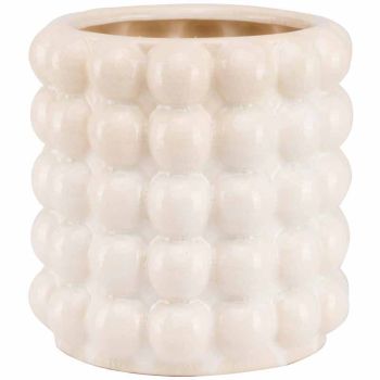 Seville Collection Large Bubble Planter - Ceramic - L20 x W20 x H20 cm - Cream