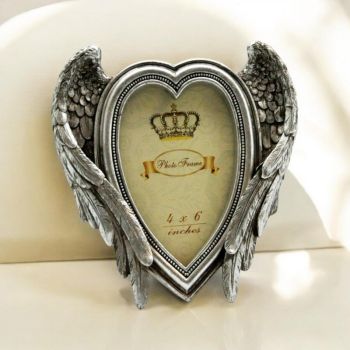 4 x 6 Inch Angel Wing Photo Frame - L5 x W10 x H15 cm